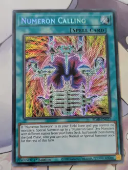 BLAR-EN027 Numeron Calling Secret Rare 1st Edition NM Yugioh Card - Image 1