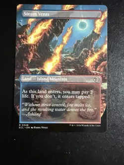 Steam Vents (Borderless) Lorwyn Eclipsed Regular MTG #348 - Shock Lands🔥 - Image 2