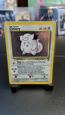 Pokemon TCG Clefairy Holo Rare 6/130 Base Set 2 40 HP English - Image 1