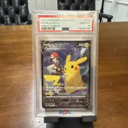 PSA GEM Mint 10 JPN Pikachu V CSR s8b VMAX Climax 222/184 Pokemon - Image 1