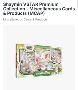 Pokemon TCG Sword & Shield Shaymin VStar Premium Collection Box - Factory Sealed - Image 1