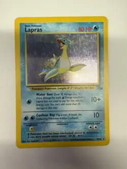 1999 Pokemon TCG Lapras Holo 10/62 Fossil Unlimited MP - Image 1