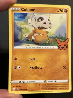 Cubone 069/163 Trick or Trade Booster Regular Pokemon TCG NM - Image 3
