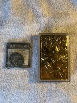 2002 Yu-Gi-Oh Duel Coin Japanese Kaiba Sealed & 1999 Togepi Pokemon 23K Gold Bar - Image 1