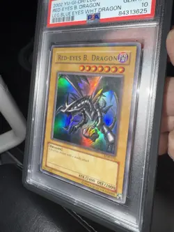 2002 Yugioh LOB-070 RED-EYES B. DRAGON ULTRA RARE PSA 10 GEM MINT HOLO BLEED - Image 4
