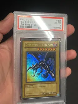 2002 YU-GI-OH! LOB RED-EYES B. DRAGON PSA 8 ORIGINAL PRINT - Image 1