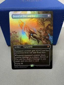 MTG: Foil Sword of Fire and Ice (Borderless) Bloomburrow Special Guests - Image 1