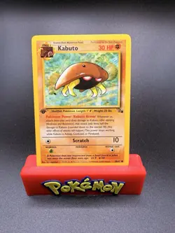 Pokemon TCG Kabuto Fossil Card 50/62 Regular Common 1st Edition LP+ - Image 1