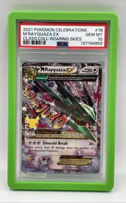 Pokemon Celebrations M Rayquaza EX Card 76/108 PSA 10 - NEW CERT - Image 1