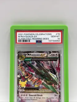 Pokemon Celebrations M Rayquaza EX Card 76/108 PSA 10 - NEW CERT - Image 2
