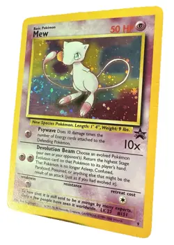 Pokemon TCG Holographic Mew Black Star Promo #9 Card WOTC 1999-2000 Vintage - Image 2