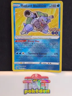 Radiant Blastoise 018/078 Pokemon GO Holo Rare Pokemon TCG NM - Image 1