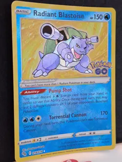 Radiant Blastoise 018/078 Pokemon GO Holo Rare Pokemon TCG NM - Image 2