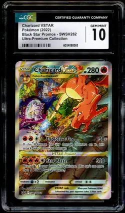 CGC 10 GEM MINT Charizard VSTAR 262 SWSH PROMO SWSH262 Pokemon Card 263 - Image 2
