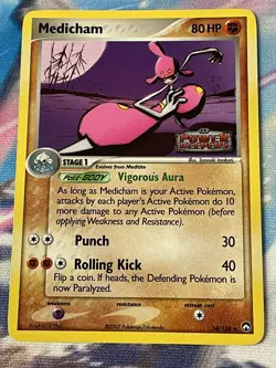 Pokemon - 1x Medicham 34/108 - Reverse Holo / Power Keepers LP - Image 1