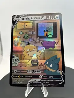 Psyduck Pokemon Fan Art Card Holo Cooking Psyduck SEE PHOTOS - Image 4