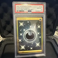 Pokemon TCG Darkness Energy (Secret) 236/203 SWSH07: Evolving Skies Holo PSA 10 - Image 1