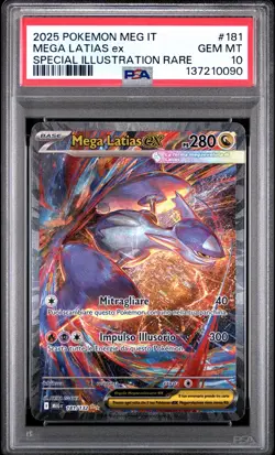 2025 Pokemon IT Mega Evolution #181 Mega Latias ex SIR PSA 10 POP 2 - Image 1