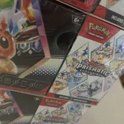 (4) Sam’s Club Pokemon Prismatic Evolutions Surprise Box & Booster Bundle SEALED - Image 3