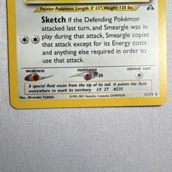 Pokemon TCG Smeargle 11/75 Neo Discovery Holo Rare Unlimited 2001 English - Image 3