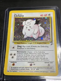 Clefairy 6/130 Holo (Base Set 2) Unlimited Pokemon TCG - Image 1