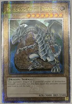 Blue-Eyes White Dragon (Quarter Century Secret Rare) LC01-EN004 LP Yugioh - Image 1