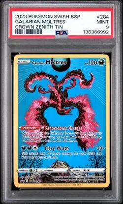 PSA 9 Galarian Moltres SWSH284 SWSH: Sword & Shield Promo Cards Holo - Image 1