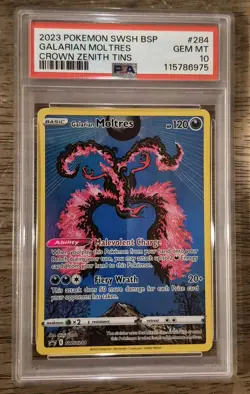 Galarian Moltres SWSH284 SWSH: Sword & Shield Promo Cards Holo Psa 10 - Image 1