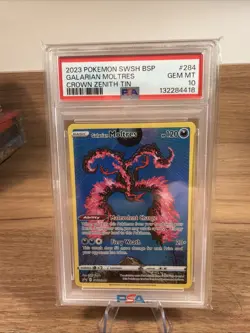 PSA 10 Galarian Moltres SWSH284 SWSH: Sword & Shield Promo Cards Holo - Image 1