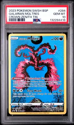 PSA 10 Galarian Moltres SWSH284 SWSH: Sword & Shield Promo Cards Holo - Image 3