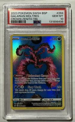 Galarian Moltres SWSH284 SWSH: Sword & Shield Promo Cards Holo PSA 10 - Image 1