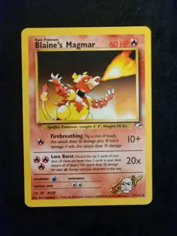 Blaines Magmar 37/132 Gym Heroes LP WOTC pokemon card wizards vintage tcg lot - Image 1