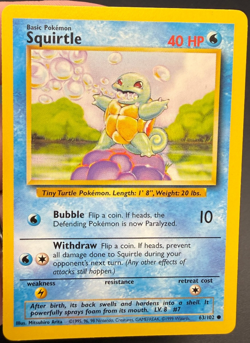 Squirtle - # 63/102 Base Set - Pokemon TCG - NM - Image 1