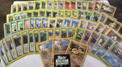 69 Card Lot Pokemon TCG, Gym Heroes Set, Vintage, 2000, WOTC, Sleeved, All NM/LP - Image 1