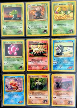 Pokemon TCG Gym Heroes 1999-2000 Lot Of 9 Vintage WoTC Non Holo Cards LP+ - Image 1