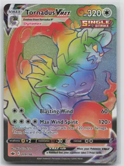 Pokemon Card Tornadus VMAX (Secret) Secret Rare SWSH06: Chilling Reign 209/198 - Image 1