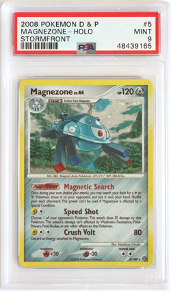 2008 Pokemon D&P Stormfront # 5 Magnezone Holo PSA 9 Card MINT! Diamond & Pearl - Image 1
