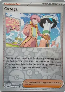 ORTEGA -REVERSE HOLO - OBSIDIAN FLAMES - POKEMON CARD - 190/197 - Image 1