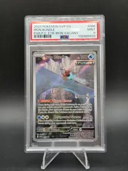 2023 Pokemon Center stamp Iron Bundle Scarlet & Violet Promo Cards Holo PSA 9 - Image 2