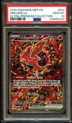 PSA 10 GEM MINT Oricorio Ex 024 MEP Black Star PROMO MEP024 Pokemon Card 222 - Image 2