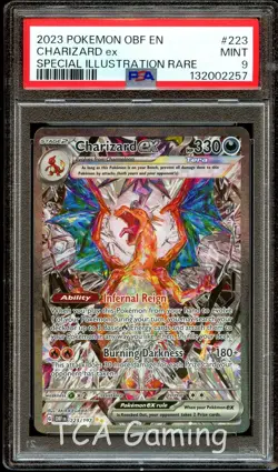 PSA 9 MINT Charizard Ex 223/197 SPECIAL ILLUSTRATION RARE HOLO Pokemon Card 257 - Image 1
