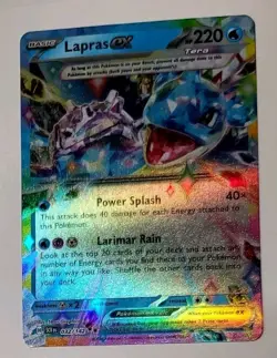 Stellar Crown (4) Card EX Lot Terapagos EX, Lapras EX, Galvantula EX, Lucario EX - Image 3