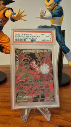 Dragonball Super Card Hyper Evloution SS4 Son Goku BT3-123 SCR 2019 Karte PSA 9 - Image 1
