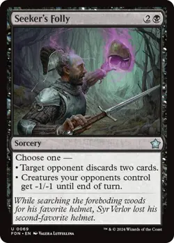 MTG Seeker's Folly - Foundations (FDN) NM #69 - Image 1