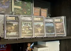 ALL 5 Chocobo Track Foil LANDS Graded 10’s CGC Commander Final Fantasy MTG Magic - Image 2