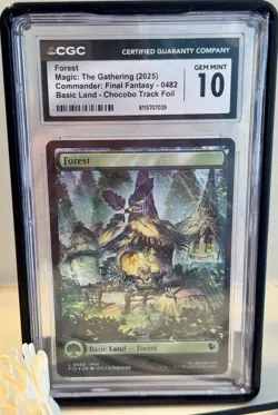 ALL 5 Chocobo Track Foil LANDS Graded 10’s CGC Commander Final Fantasy MTG Magic - Image 4