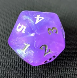MTG Throne of Eldraine Oversized Gift Bundle Purple Spindown D20 - Image 2