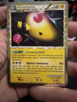 2010 Pokemon HeartGold & SoulSilver Ampharos #105/123 Spanish - Image 3