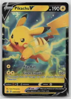 Pokemon Card Pikachu V - Promo SWSH: Sword & Shield Promo Cards SWSH063 NM - Image 1
