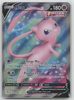 Pokemon Card Mew V (Full Art) Ultra Rare SWSH08: Fusion Strike 250/264 - Image 1